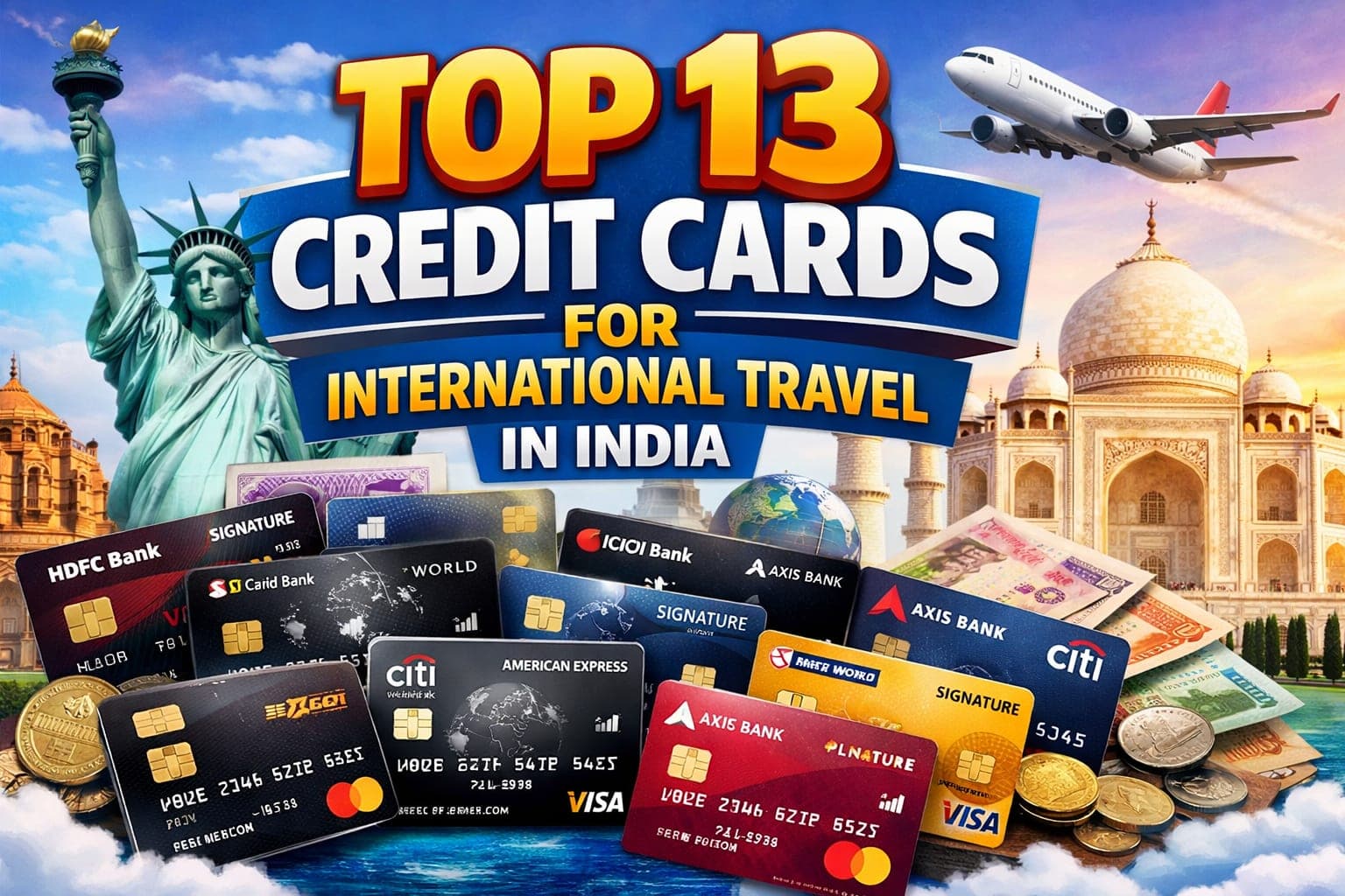 Top 13 Credit Cards in India for International Travel